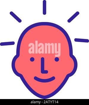 icona coscienza vettore. Illustrazione del simbolo del contorno isolato Illustrazione Vettoriale