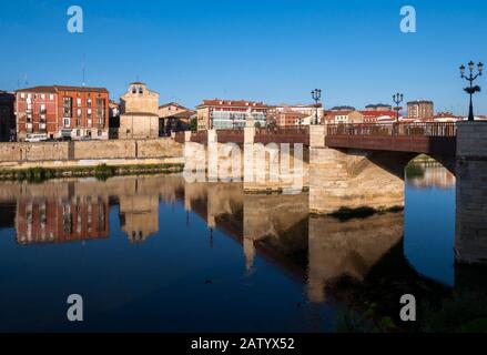 Puente de Carlos III. Miranda de Ebro. Burgos. Castilla León. España Foto Stock