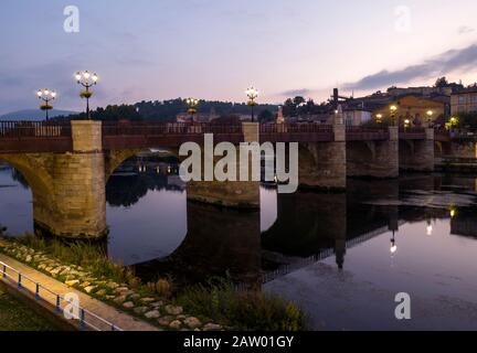 Puente de Carlos III. Miranda de Ebro. Burgos. Castilla León. España Foto Stock