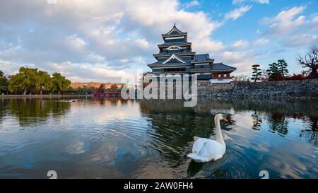 Bella Autunno Del Castello Di Matsumo, Nagano, Giappone Foto Stock