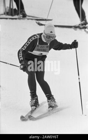 Olimpiadi Grenoble, sci slalom Signore. Nancy Green (Canada 2) Data: 13 Febbraio 1968 Luogo: Grenoble Parole Chiave: Sci, Sport Persona Nome: Green Nancy Foto Stock