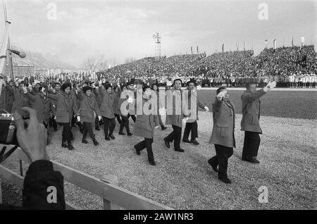 Apertura Olimpiadi Invernali A Grenoble Data: 6 Febbraio 1968 Località: Grenoble Foto Stock