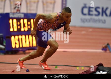 Ostrava, Repubblica Ceca. 05th Feb, 2020. DaN Bramble (GBR) compete nel salto a lungo maschile durante la gara annuale indoor e sul campo di Gala 2020, il 5 febbraio 2020, a Ostrava, Repubblica Ceca. Credit: Jaroslav Ozana/Ctk Photo/Alamy Live News Foto Stock