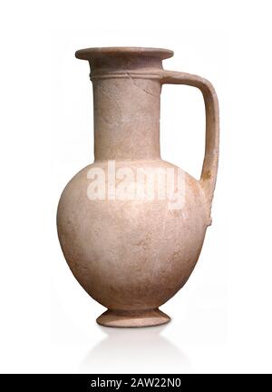 Caraffa minoica in pietra della "tomba reale" di Cnosso-Isopata 1600-1500 a.C., Museo Archeologico di Heraklion. Foto Stock