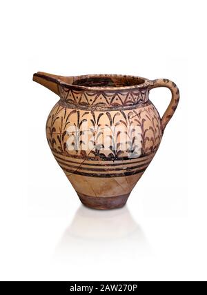 Caraffa minoica decorata del Palazzo Cnosso-Little 1600-1450 a.C., Museo Archeologico di Heraklion. Foto Stock