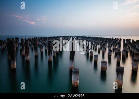 Princes Pier A Port Melbourne Australia Foto Stock