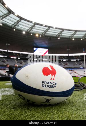 Vista Generale Della Francia Rugby Match Balls Allo Stade De France Francia Contro Inghilterra, Guinness 6 Nazioni Rugby Union, Stade De France, St. Denis, Pari Foto Stock