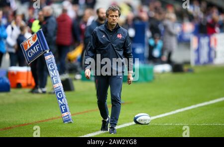 France Head Coach Fabien Galthie France Contro Inghilterra, Guinness 6 Nations Rugby Union, Stade De France, St. Denis, Paris, Francia - 02 Feb 2020 © Andre Foto Stock