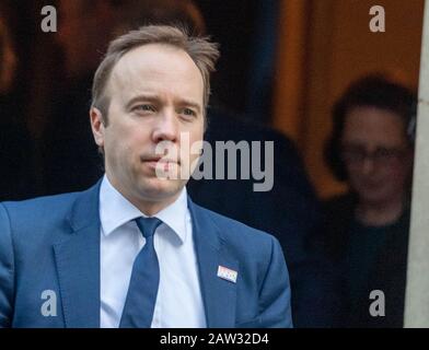 Londra, Regno Unito. 6th Feb, 2020. Matt Hancock Health Secretary Lascia Un Incontro Con Il Gabinetto Al 10 Downing Street, London Credit: Ian Davidson/Alamy Live News Foto Stock