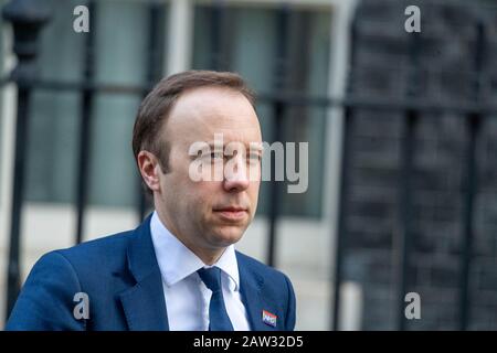 Londra, Regno Unito. 6th Feb, 2020. Matt Hancock Health Secretary Lascia Un Incontro Con Il Gabinetto Al 10 Downing Street, London Credit: Ian Davidson/Alamy Live News Foto Stock