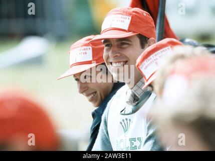 Principessa Anna e principe Andrew a Save The Children tiro sfida, Chester luglio 1985 Foto Stock