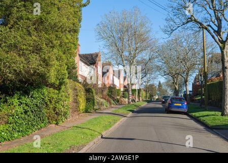 Il Moor Pool Estate è un giardino sobborgo di Harborne, Birmingham ed è un'area protetta. Foto Stock