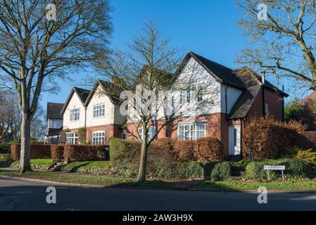 Il Moor Pool Estate è un giardino sobborgo di Harborne, Birmingham ed è un'area protetta. Foto Stock