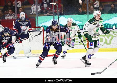 Linkoping, Sweden 20200125Ice partita di hockey in SHL tra Linköping HC-Färjestad BK nell'arena Saab. Foto Jeppe Gustafsson Foto Stock