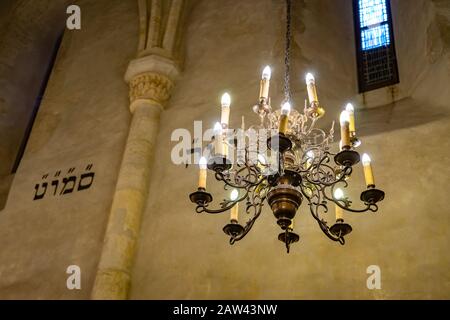 Vecchia Sinagoga di Praga nella Repubblica Ceca Foto Stock