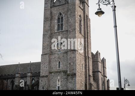 Dettaglio architettonico della Cattedrale di San Patrizio, Dublino Irlanda. Foto Stock