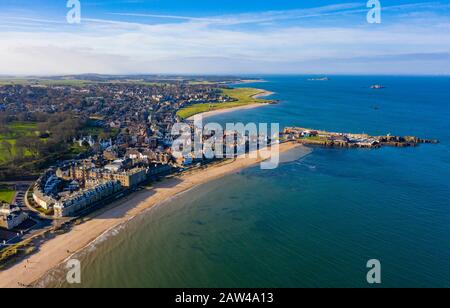 Veduta aerea della città di North Berwick a East Lothian, Scozia, Regno Unito Foto Stock