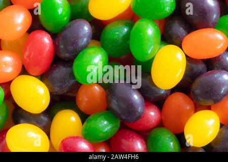 I fagioli di gelatina colorati si chiudono Foto Stock
