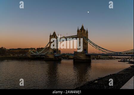 Tramonto a Londra, Regno Unito Foto Stock