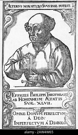 Il celebre medico di medicina svizzera , alchimista e filosofo PARACELSUS ( PARACELSO - Philipp Theophrast Bombast von Hohenheim - 1493 - 1541 ) età Foto Stock