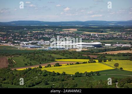 Sinsheim, GERMANIA - 18 maggio: Rhein-Neckar Arena il 18 maggio 2013 a Sinsheim, Germania. Lo stadio è stato sede della Coppa del mondo di calcio 2006 per la partita di gruppo Foto Stock