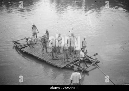 Pankelan a Krawang. Relazione a Pankelan. Outpost Isolato 1-4-8- Reggimento Di Fanteria Krawang Data: 12 Marzo 1948 Località: Indonesia, Krawang, Indie Orientali Olandesi Foto Stock