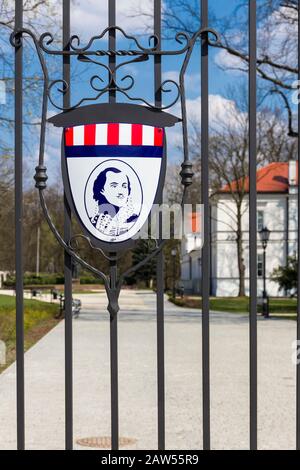 Luogo di nascita Casimir Pulaski. Warka in Polonia. Bella casa padronale in campagna polacca. Foto Stock