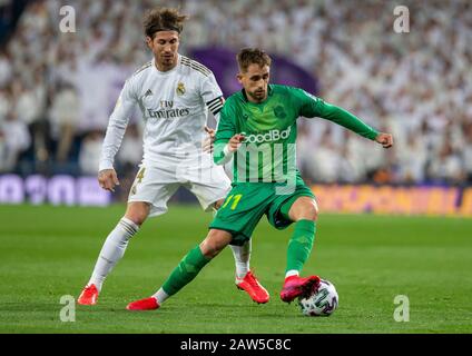 Adnan Januzaj di Real Sociedad ha visto in azione durante la finale di disputa spagnola della Copa del Rey tra il Real Madrid e Real Sociedad allo stadio Santiago Bernabeu di Madrid.(punteggio finale; Real Madrid 3:4 Real Sociedad) Foto Stock