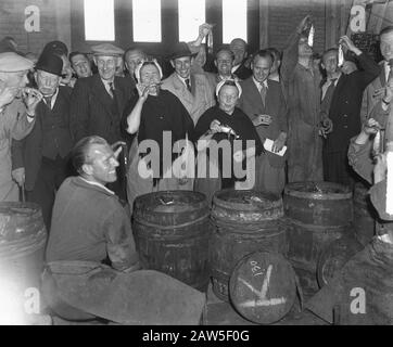 Nuovo Aringa A Scheveningen Data: 2 Giugno 1950 Luogo: Scheveningen, Zuid-Holland Parole Chiave: Aringa Foto Stock