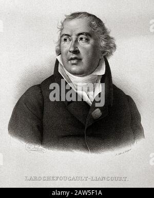 1825 ca , Parigi , FRANCIA : il politico francese , finanziatore e riformatore sociale François Alexandre Frédéric Duc de Larochefoucauld-Liancourt ( 1747 Foto Stock