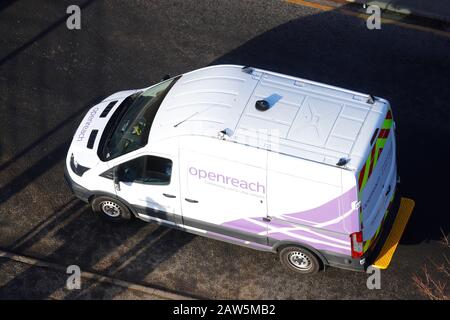 Tecnici BT OpenREACH Foto Stock