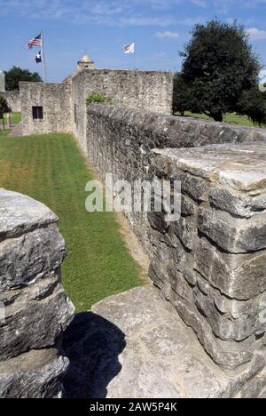 Presidio la Bahia, una fortezza costruita dall'esercito spagnolo nel 1749. È più famoso come il luogo della battaglia di Goliad nel 1835 e del massacro di Goliad nel 1836 durante la rivoluzione del Texas contro il Messico. Foto Stock