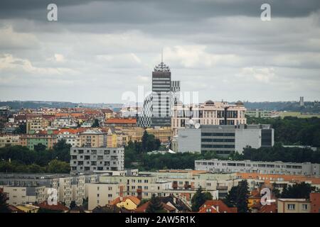 Città di Praga dal 17th piano Foto Stock