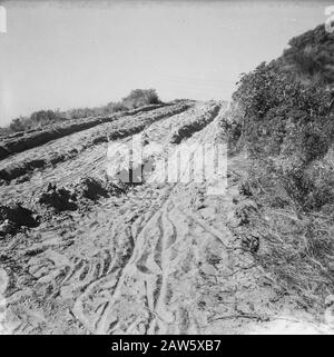 Perforazione esplorativa su Ameland NAM e Caltex. Panoramica del lavoro Data: 26 Settembre 1963 Località: Ameland, Friesland Parole Chiave: Minerario Foto Stock