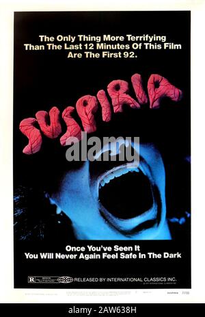 1976 , ITALIA : la pubblicità degli USA per il film italiano SUSPIRIA del regista italiano DARIO ARGENTO, con Jessica Harper , Alida Vall Foto Stock