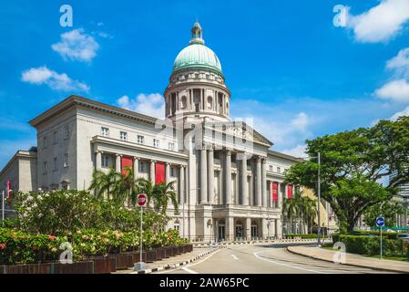 Facciata della Galleria Nazionale di Singapore Foto Stock