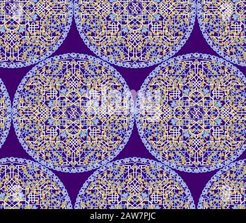 Modello senza cuciture in stile marocchino. Illustrazione Vettoriale