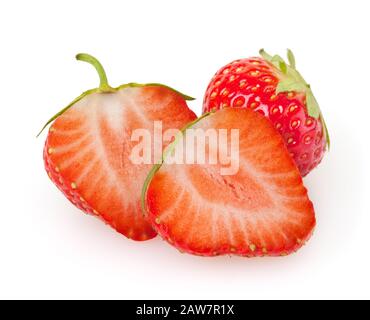 Fragola isolati su sfondo bianco Foto Stock