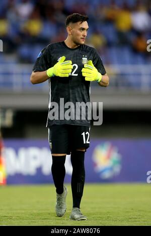 Pereira, COLOMBIA - 30 GENNAIO : Juan Pablo Cozzani d'Argentina in azione, durante una partita tra Argentina U23 e Venezuela U23 come parte di CONMEBOL Preolimpico 2020 a Estadio Hernan Ramirez Villegas il 30 gennaio 2020 a Pereira, Colombia. (Foto di MB Media/Getty Images) Foto Stock