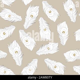 Piume colorate senza cuciture Illustrazione Vettoriale