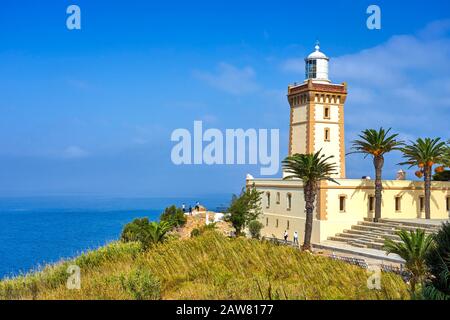 Faro Di Capo Spartel, Tangeri, Marocco Foto Stock