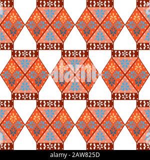 diwali candele senza cuciture modello. Illustrazione Vettoriale