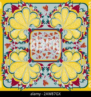 Stampa floreale primavera retro. Illustrazione Vettoriale