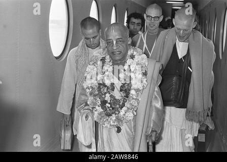 Leader Del Movimento Hare Krishna Schiphol Data: 28 Luglio 1972 Nome Persona: Hare Krishna Foto Stock