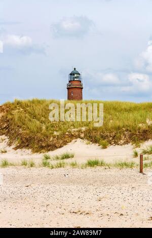 Faro di Darsser Ort vicino Prerow, Fischland-Darss-Zingst Foto Stock