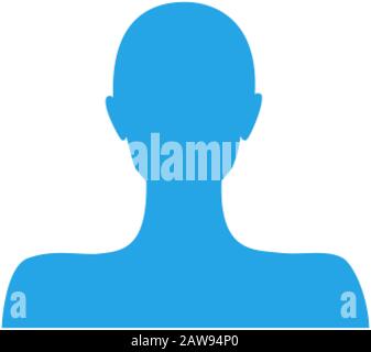 Avatar anonimo volto femminile. Incognito donna silhouette testa. Illustrazione Vettoriale