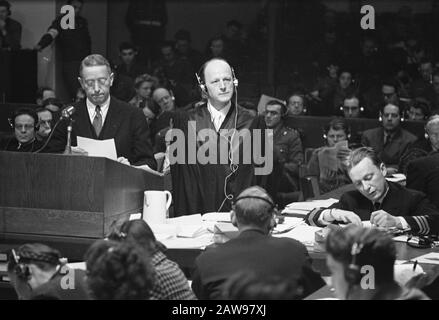 Processo Norimberga Data: 4 dicembre 1945 luogo: Norimberga Parole Chiave: Criminali di guerra, processi, caso-seconda guerra mondiale Foto Stock