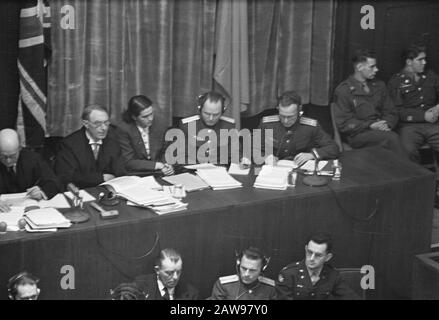 Processo Norimberga Data: 4 dicembre 1945 luogo: Norimberga Parole Chiave: Criminali di guerra, processi, caso-seconda guerra mondiale Foto Stock