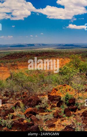 Grande Rift Valley affettare attraverso il Kenya centrale e meridionale. Foto Stock
