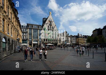 Place du General de Gaulle, Lille, Francia Foto Stock